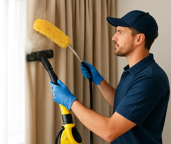Trusted blind cleaning technician Matty Curtain Cleaning pinjarra-hills QLD