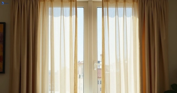 Dull dusty drapes in pinjarra-hills before professional cleaning